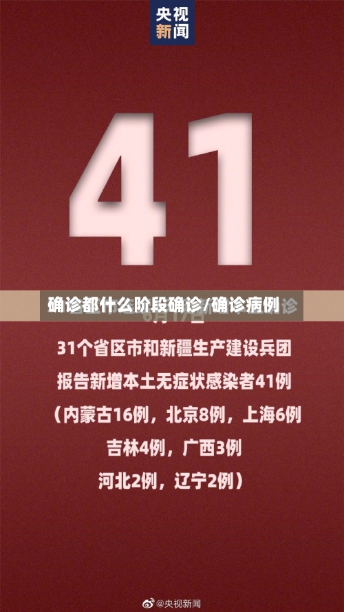 确诊都什么阶段确诊/确诊病例