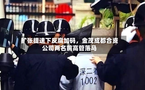 扩张提速下反腐加码	，金茂成都合资公司两名前高管落马-第2张图片