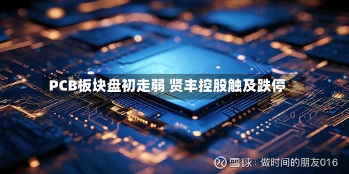 PCB板块盘初走弱 贤丰控股触及跌停