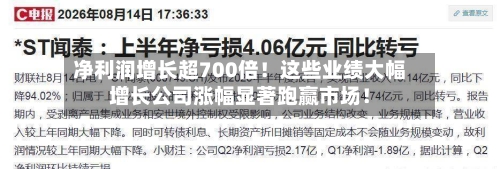净利润增长超700倍!这些业绩大幅增长公司涨幅显著跑赢市场!-第3张图片