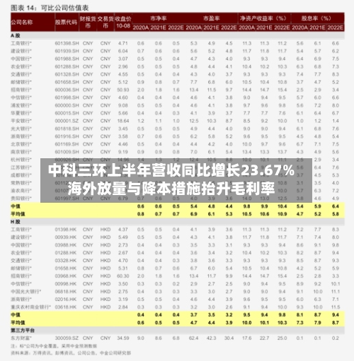 中科三环上半年营收同比增长23.67% 海外放量与降本措施抬升毛利率-第2张图片