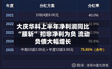 大庆华科上半年净利润同比“腰斩” 扣非净利为负 流动负债大幅增长-第2张图片