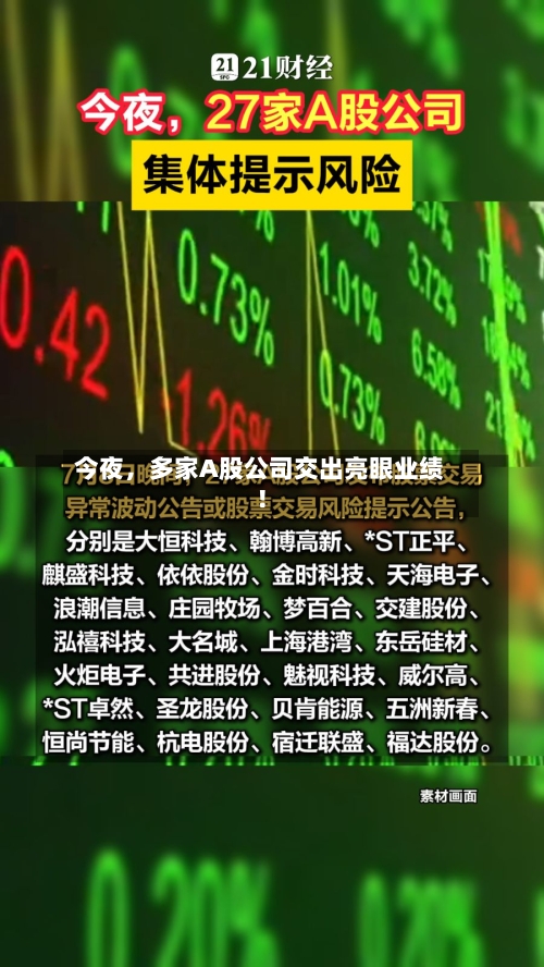 今夜，多家A股公司交出亮眼业绩！-第3张图片