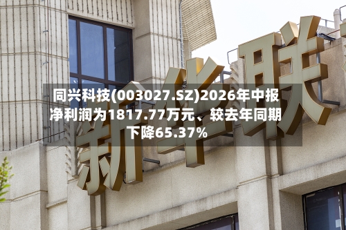 同兴科技(003027.SZ)2026年中报净利润为1817.77万元、较去年同期下降65.37%-第2张图片