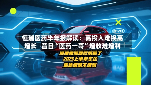 恒瑞医药半年报解读：高投入难换高增长   昔日“医药一哥”增收难增利