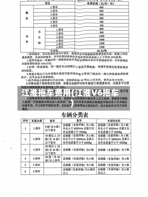 江淮拖车费用(江淮V6拖车)