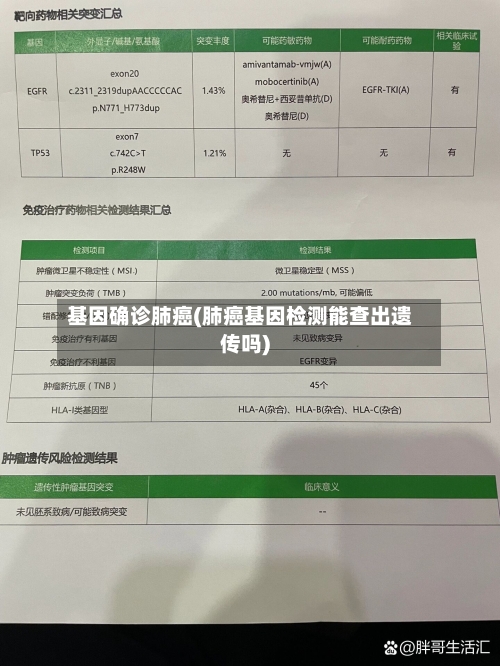 基因确诊肺癌(肺癌基因检测能查出遗传吗)