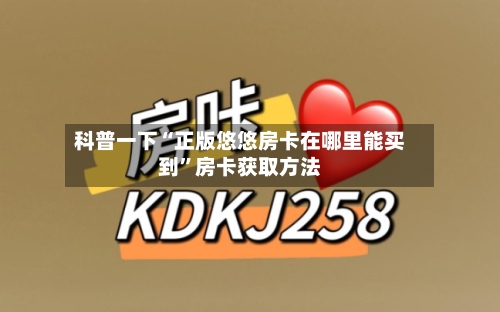 科普一下“正版悠悠房卡在哪里能买到”房卡获取方法-第3张图片
