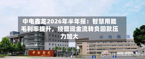 中电鑫龙2026年半年报：智慧用能毛利率提升，经营现金流转负回款压力加大-第2张图片