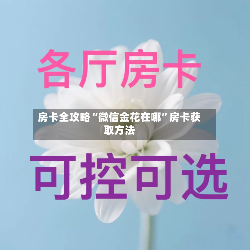 房卡全攻略“微信金花在哪”房卡获取方法-第2张图片