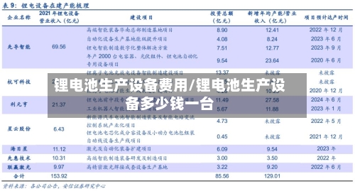 锂电池生产设备费用/锂电池生产设备多少钱一台