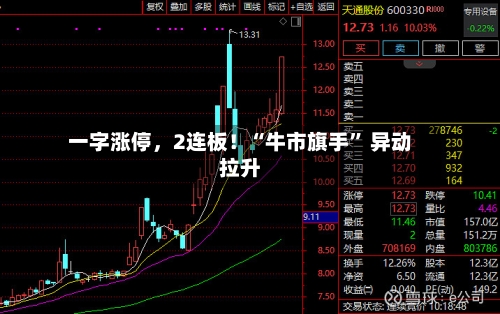 一字涨停	，2连板！“牛市旗手	” 异动拉升-第3张图片
