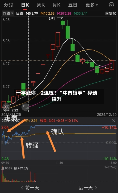 一字涨停，2连板！“牛市旗手” 异动拉升-第2张图片