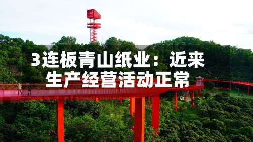 3连板青山纸业：近来生产经营活动正常-第1张图片