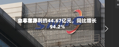 中芯世界上半年净利约44.67亿元，同比增长94.2%-第2张图片