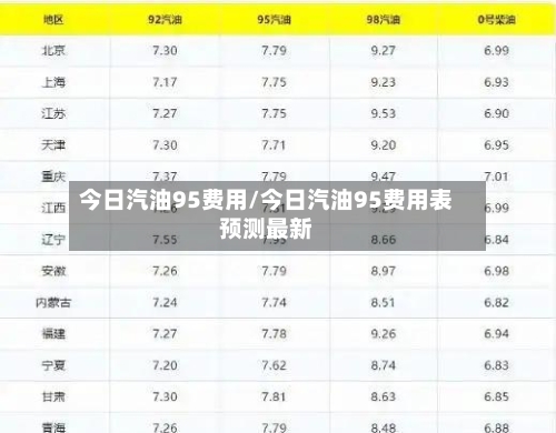 今日汽油95费用/今日汽油95费用表预测最新-第2张图片