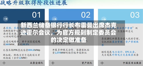新西兰储备银行行长布雷曼出席杰克逊霍尔会议，为官方规则制定委员会的决定做准备-第2张图片