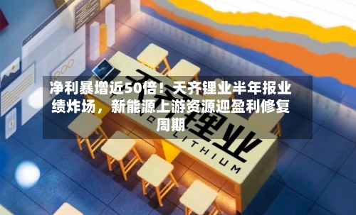 净利暴增近50倍！天齐锂业半年报业绩炸场，新能源上游资源迎盈利修复周期-第3张图片