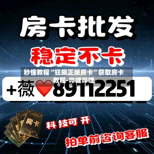 秒懂教程“狂飙正版房卡”获取房卡教程-哔哩哔哩-第2张图片