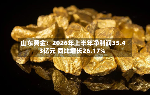 山东黄金:2026年上半年净利润35.43亿元 同比增长26.17%-第2张图片