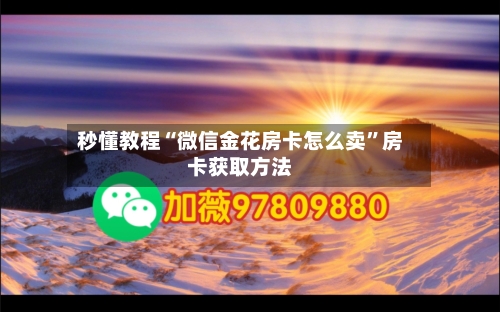 秒懂教程“微信金花房卡怎么卖”房卡获取方法-第2张图片