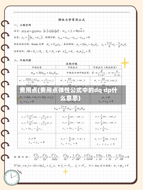 费用点(费用点弹性公式中的dq dp什么意思)