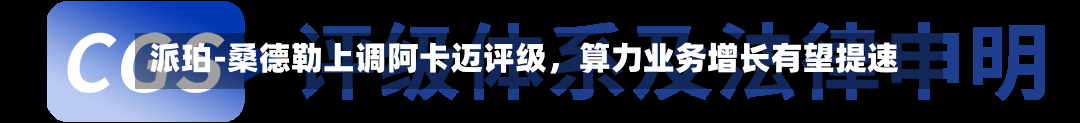 派珀‑桑德勒上调阿卡迈评级	，算力业务增长有望提速-第1张图片