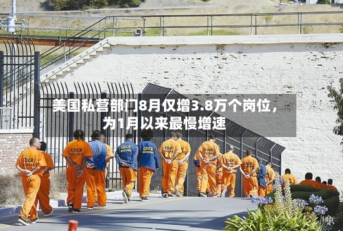美国私营部门8月仅增3.8万个岗位，为1月以来最慢增速