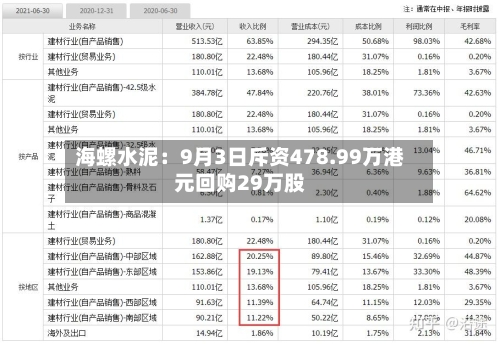 海螺水泥:9月3日斥资478.99万港元回购29万股-第2张图片