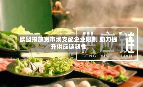 欧盟拟放宽市场支配企业限制 助力提升供应链韧性-第2张图片