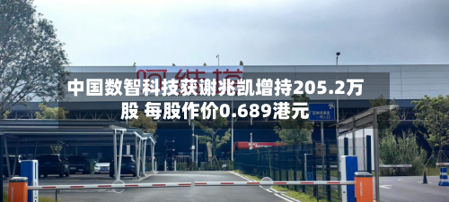 中国数智科技获谢兆凯增持205.2万股 每股作价0.689港元-第1张图片