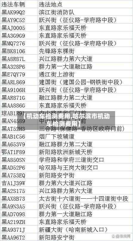【机动车检测费用,哈尔滨市机动车检测费用】-第2张图片