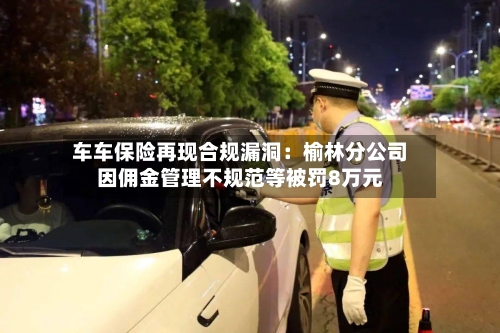 车车保险再现合规漏洞：榆林分公司因佣金管理不规范等被罚8万元