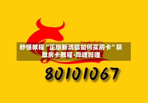 秒懂教程“正版新鸿狐如何买房卡”获取房卡教程-哔哩哔哩-第3张图片