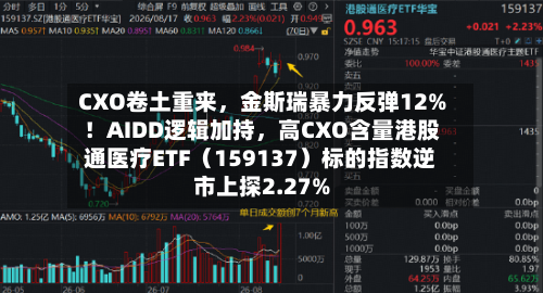 CXO卷土重来，金斯瑞暴力反弹12%！AIDD逻辑加持，高CXO含量港股通医疗ETF（159137）标的指数逆市上探2.27%-第2张图片