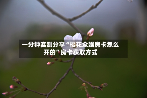 一分钟实测分享“樱花众娱房卡怎么开的”房卡获取方式-第2张图片