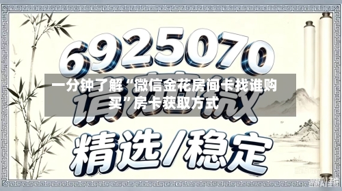 一分钟了解“微信金花房间卡找谁购买”房卡获取方式-第3张图片