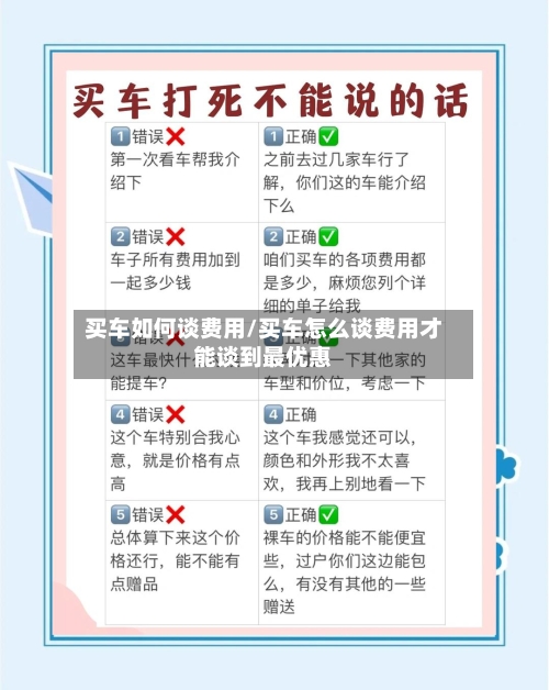 买车如何谈费用/买车怎么谈费用才能谈到最优惠-第3张图片