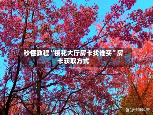 秒懂教程“樱花大厅房卡找谁买”房卡获取方式-第2张图片