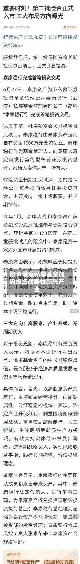 险资借道私募基金加码投资战略性新兴产业-第2张图片