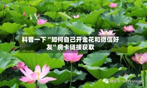 科普一下“如何自己开金花和微信好友”房卡链接获取-第2张图片