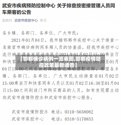 【邯郸确诊病例一览表图,邯郸疫情防控政策最新通告】-第2张图片