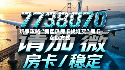 玩家攻略“新蜜瓜房卡找谁买”房卡获取方式-第3张图片