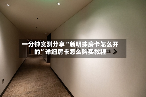 一分钟实测分享“新明珠房卡怎么开的”详细房卡怎么购买教程-第2张图片