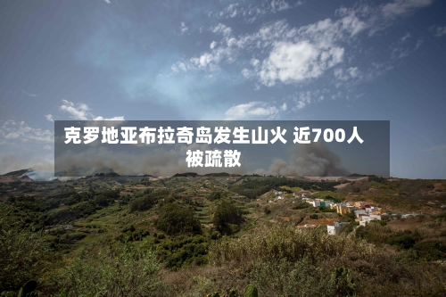 克罗地亚布拉奇岛发生山火 近700人被疏散
