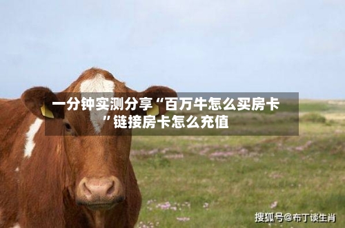 一分钟实测分享“百万牛怎么买房卡”链接房卡怎么充值