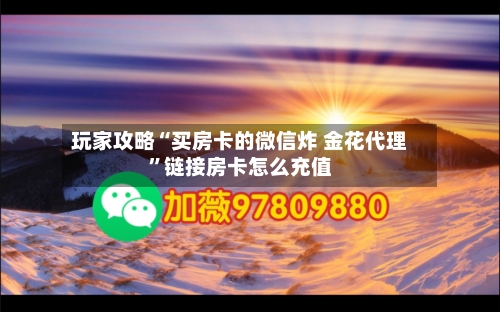 玩家攻略“买房卡的微信炸 金花代理”链接房卡怎么充值-第2张图片