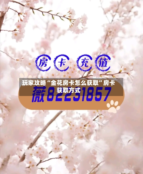 玩家攻略“金花房卡怎么获取”房卡获取方式-第2张图片