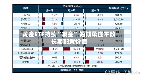 黄金ETF持续“吸金” 短期承压不改长期配置价值-第3张图片