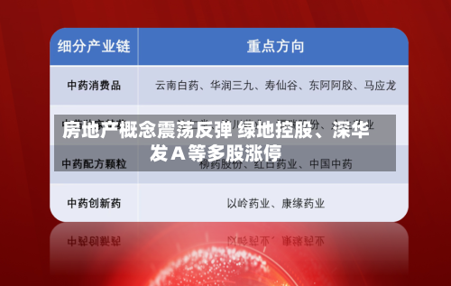 房地产概念震荡反弹 绿地控股、深华发Ａ等多股涨停-第2张图片